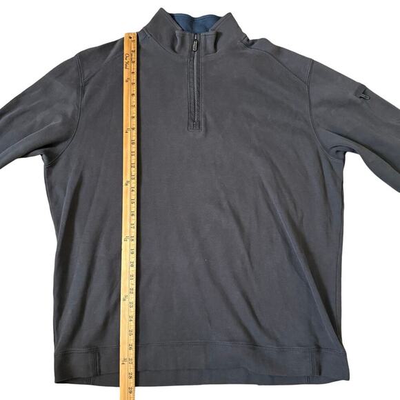 Tommy Bahama XL 100% Pima Cotton Quarter Zip Pullover Sweatshirt Gray Coastal - Picture 3 of 10
